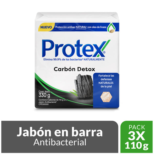 Jabon Protex Charcoal Detox 3x110g